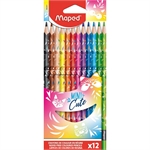 BL CRAYON COULEUR MINI CUTE X12
