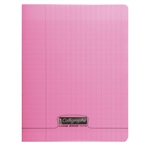 CAHIER 17X22 48P SEYES 90G PPL ROSE