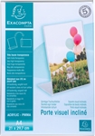 PORTE-VISUEL A4 INCLINE CRISTAL
