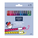 BL 12 CRAYONS CIRE RETRACTABLE