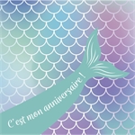 BL SET INVITATION ANNIVERSAIRE SIRENE