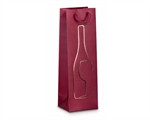 SAC CADEAU BOUTEILLE 12X09X37 BORDEAU