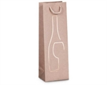 SAC CADEAU BOUTEILLE 12X09X37 ROSE CLAIR