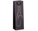 SAC CADEAU BOUTEILLE 12X09X37 NOIR