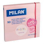 INFO NOTES 76X76MM 90F ROSE PASTEL