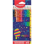 BL CRAYON COULEUR PIXEL PARTY X12