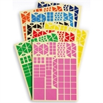 GOMMETTE GEOMETRIQUES LOT 5 POCHETTES