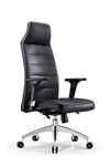 FAUTEUIL DIRECTION NOIR CUIR GIOTTO