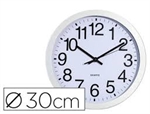 HORLOGE MURALE RONDE 30CM PLAST ARGENT