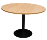 TABLE RONDE PIED CENTR MET D120X73 HETRE