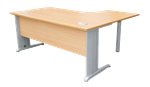 BUREAU ANGLE/G 160X120X73 METAL CHENE