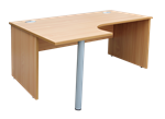 BUREAU ANGLE/D 160X120X73 PANNEAU NOYER
