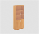 ARMOIRE VITRI HAU P/BAT H200X80X40 HETRE