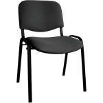 CHAISE VISITEUR NOIR TISSU CLAUDIA