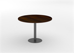 TABLE RONDE PIED CENTR MET D120X73 NOYER