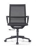 FAUTEUIL SECRETAIRE MAILLE NOIR ECO +ACC