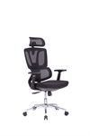 FAUTEUIL DIRECTION MAILLE NOIR BEN + ACC