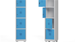 VESTIAIRE METAL 1 COL 180x42x50 GRIS/BLE