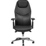 FAUTEUIL PRESIDENT NOIR SIMILI ALVIN